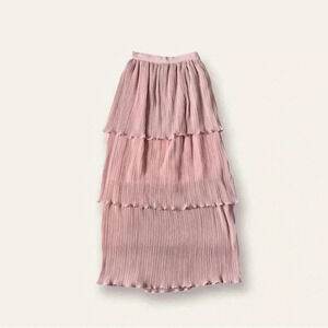 Vintage sheer tiered maxi skirt